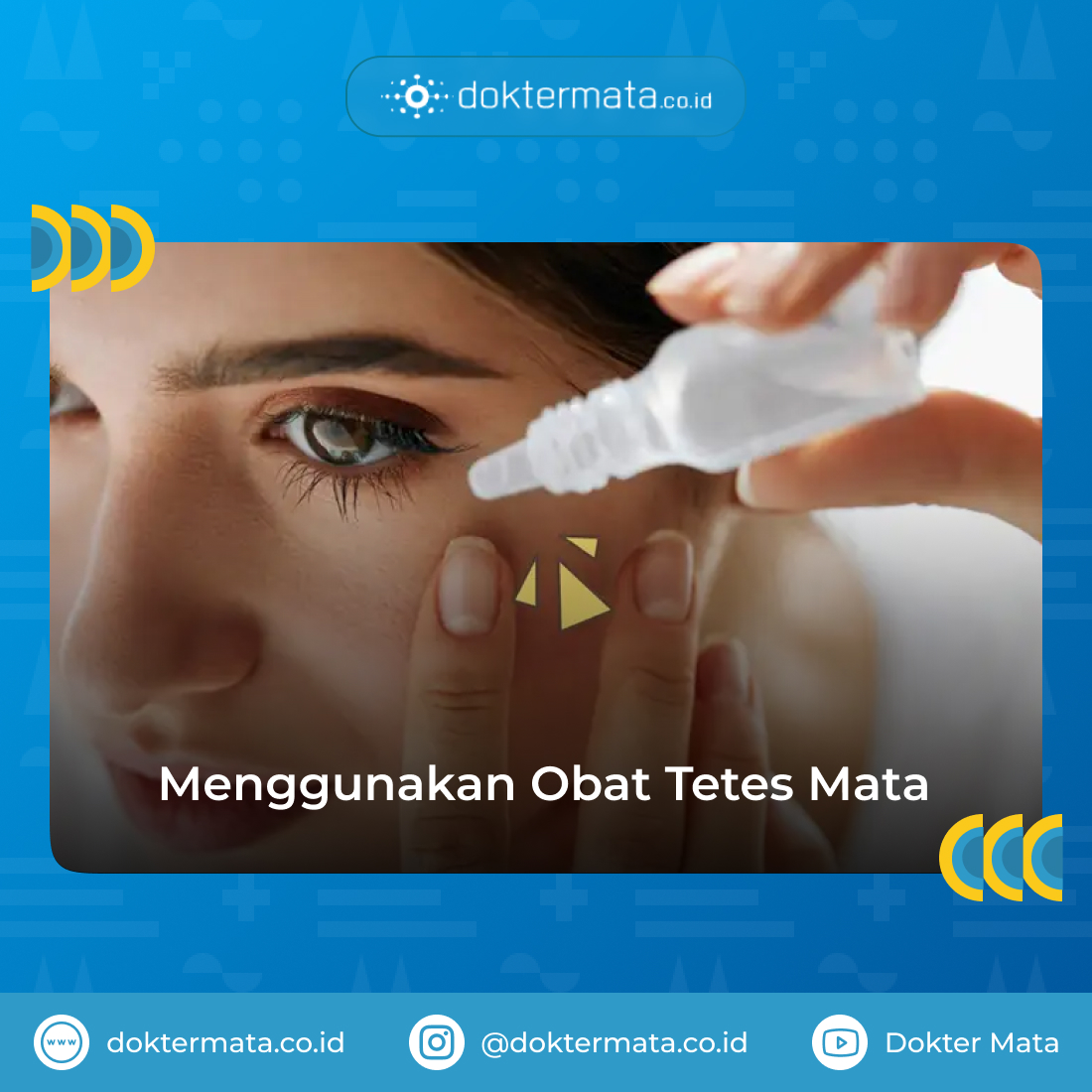 Menggunakan obat tetes mata