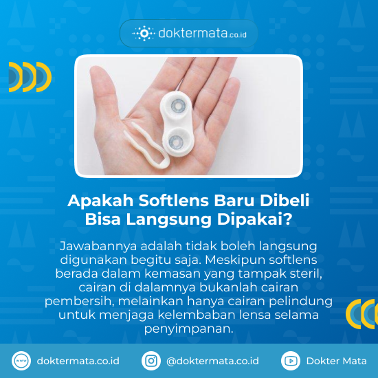 Apakah Softlens Baru Dibeli Bisa Langsung Dipakai - Softlens Baru Direndam Berapa Lama