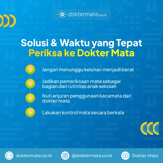 Solusi & Waktu yang Tepat Periksa ke Dokter Mata - Anak Silinder